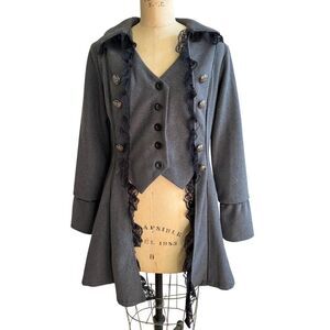 Love Kiss Renaissance Dickens Faire Vest Jacket Combo Lace Costume XXL EUC